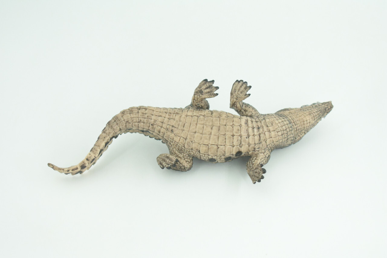 Alligator Toy, Crocodile, Movable Jaws, Realistic Rubber Model, 7" CH817 BB189