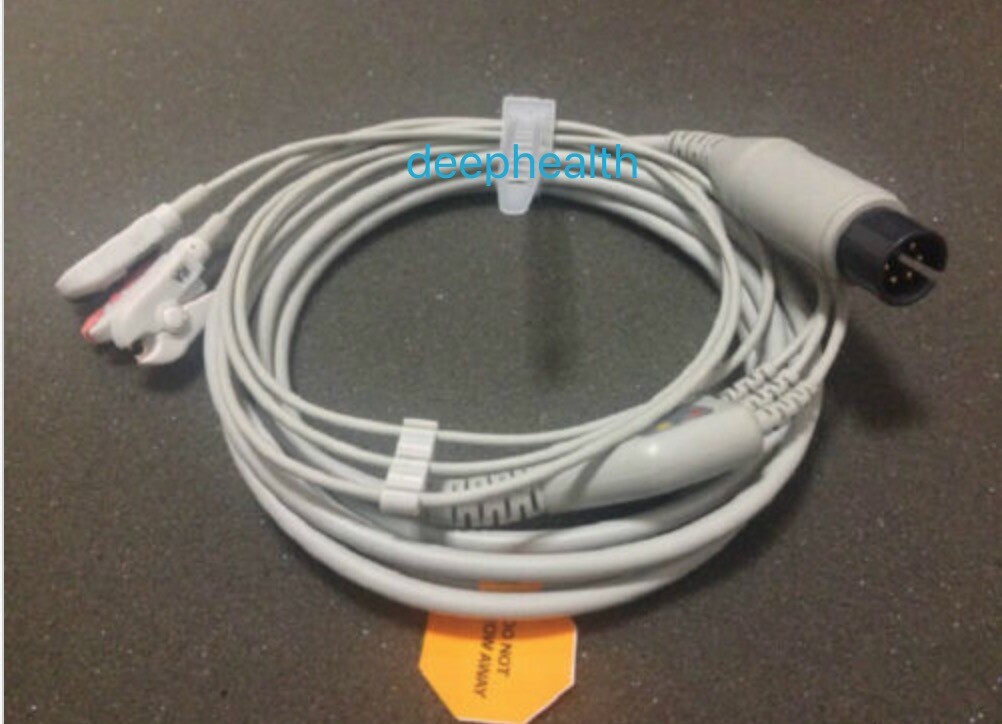 1pcs General 6pin 3 Lead ECG EKG Cable Pinch AHA Compatible