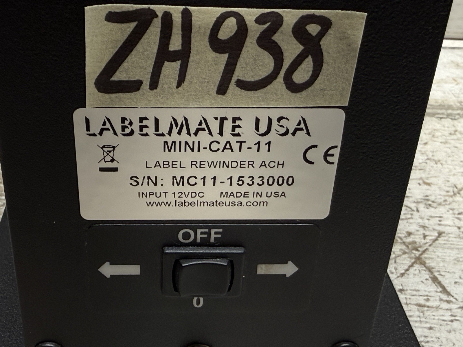 Labelmate USA Mini-Cat-11 Label Rewinder Nice