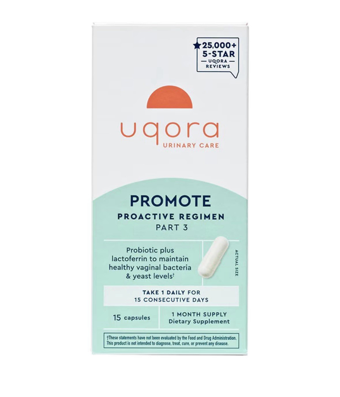 Uqora Promote 3 Dietary Supplement 15 Capsules Exp 2027+