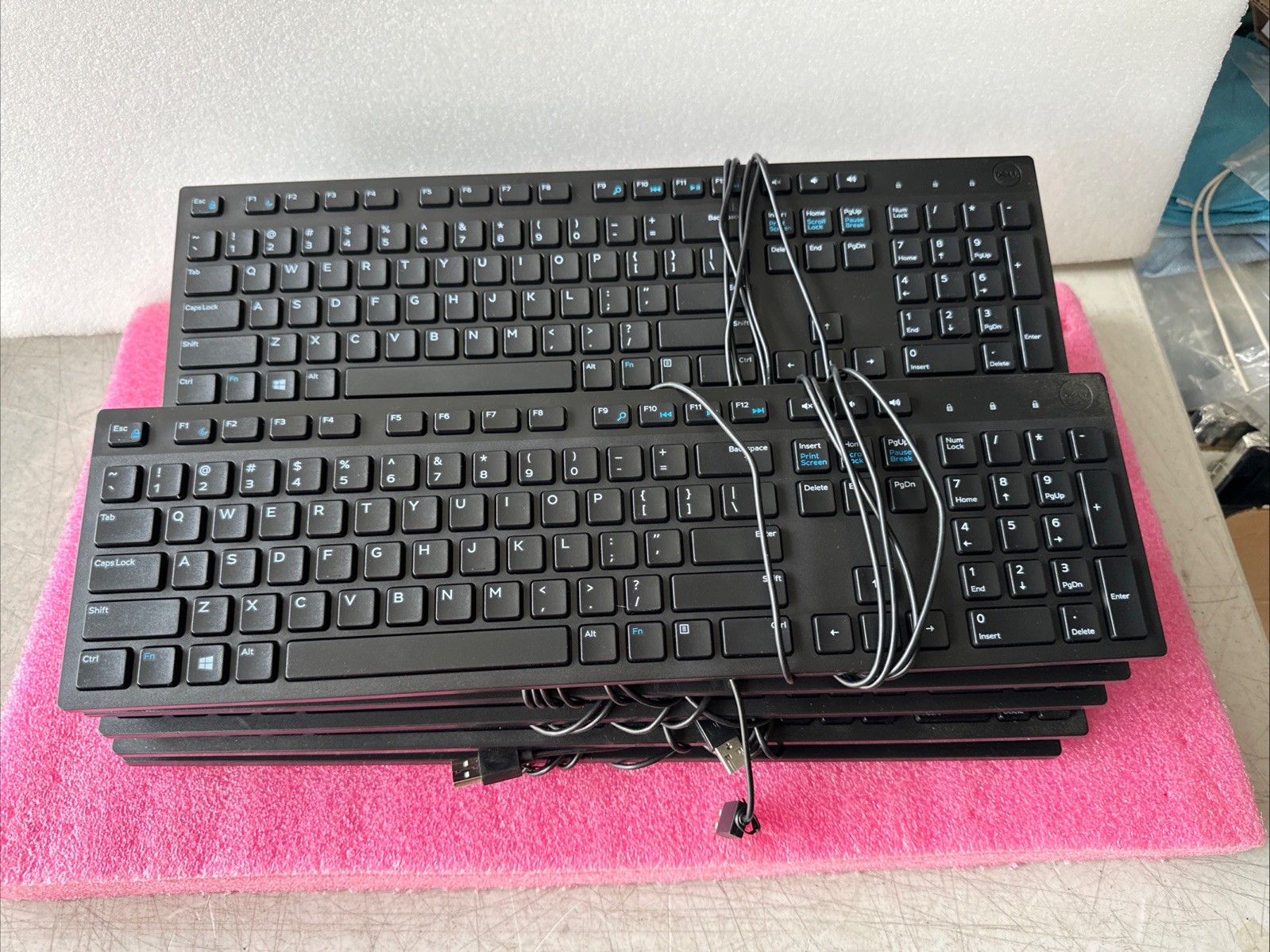 LOT OF 10 DELL KB216p SLIM WIRED KEYBOARD