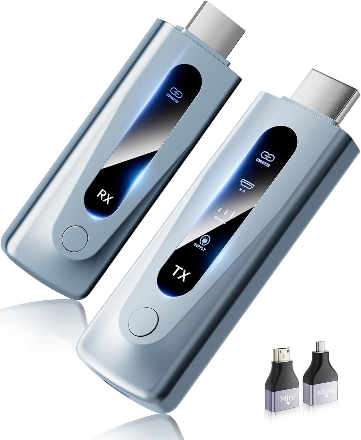 Wireless HDMI Transmitter and Receiver 4K, 2.4G/5G Plug & Play Portable