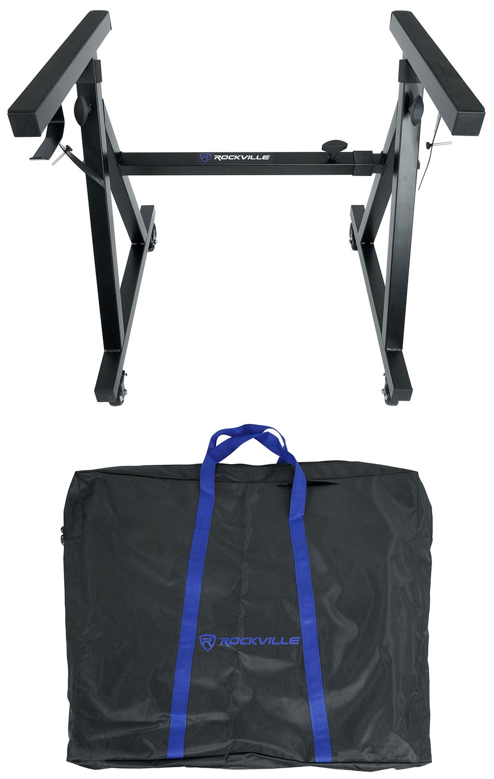 Rockville Z40W Z-Style Keyboard Stand+Wheels+Bag Fits Sequential phet XL