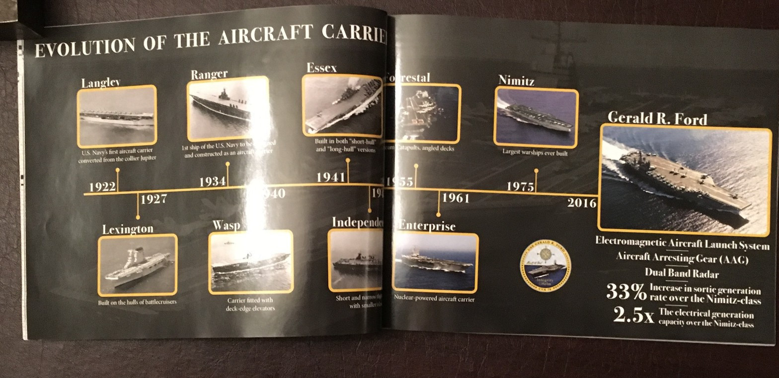 USS GERALD R. FORD (CVN 78) - OFFICIAL COMMISSIONING CEREMONY BOOKLET - 2017