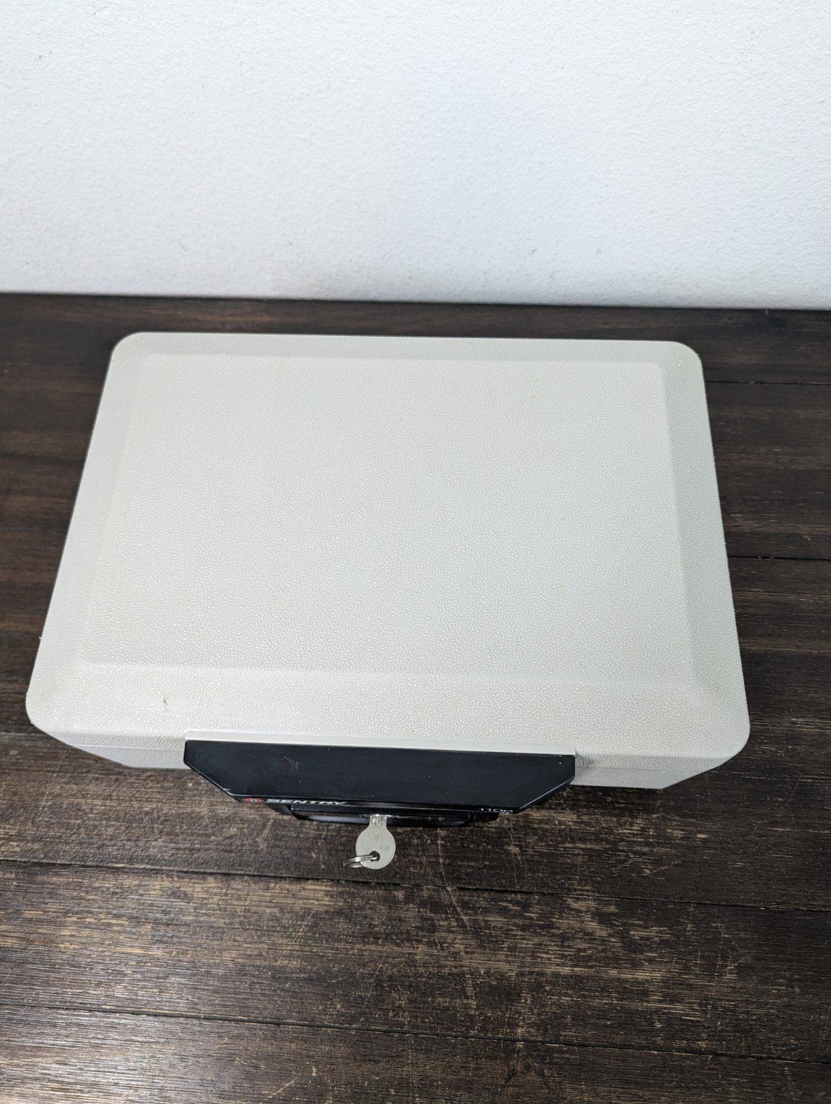 Sentry Fire Safe 1100 Fireproof Security Chest Beige Portable with Handle & Key
