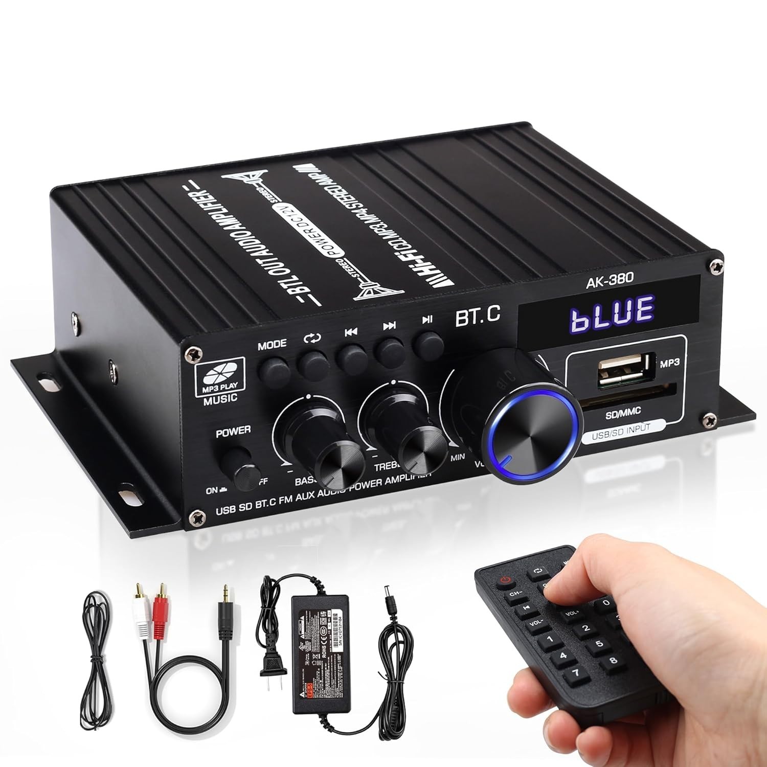 Ak380 Bluetooth Amplifier With Remote Control Function 2.0 Bluetooth Amplifier S