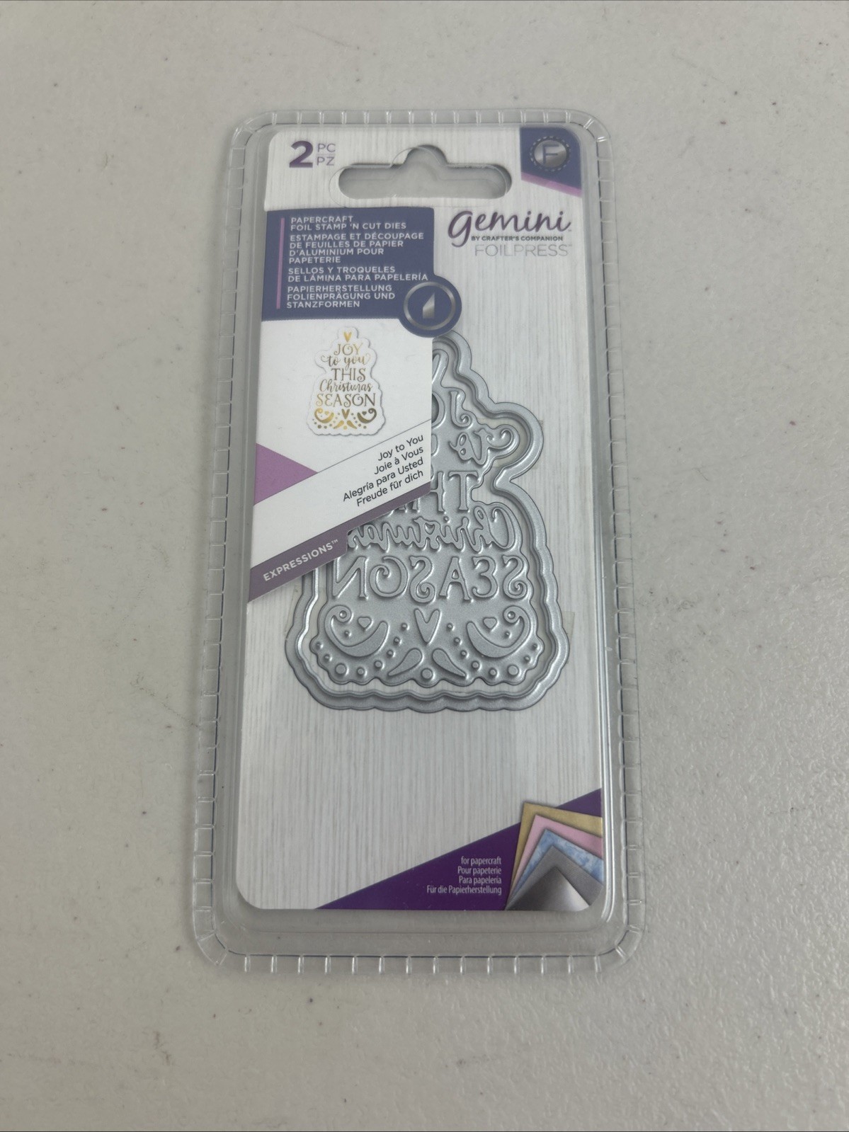 CRAFTER'S COMPANION Gemini Foil Press - Foil Stamp Die - Joy To You