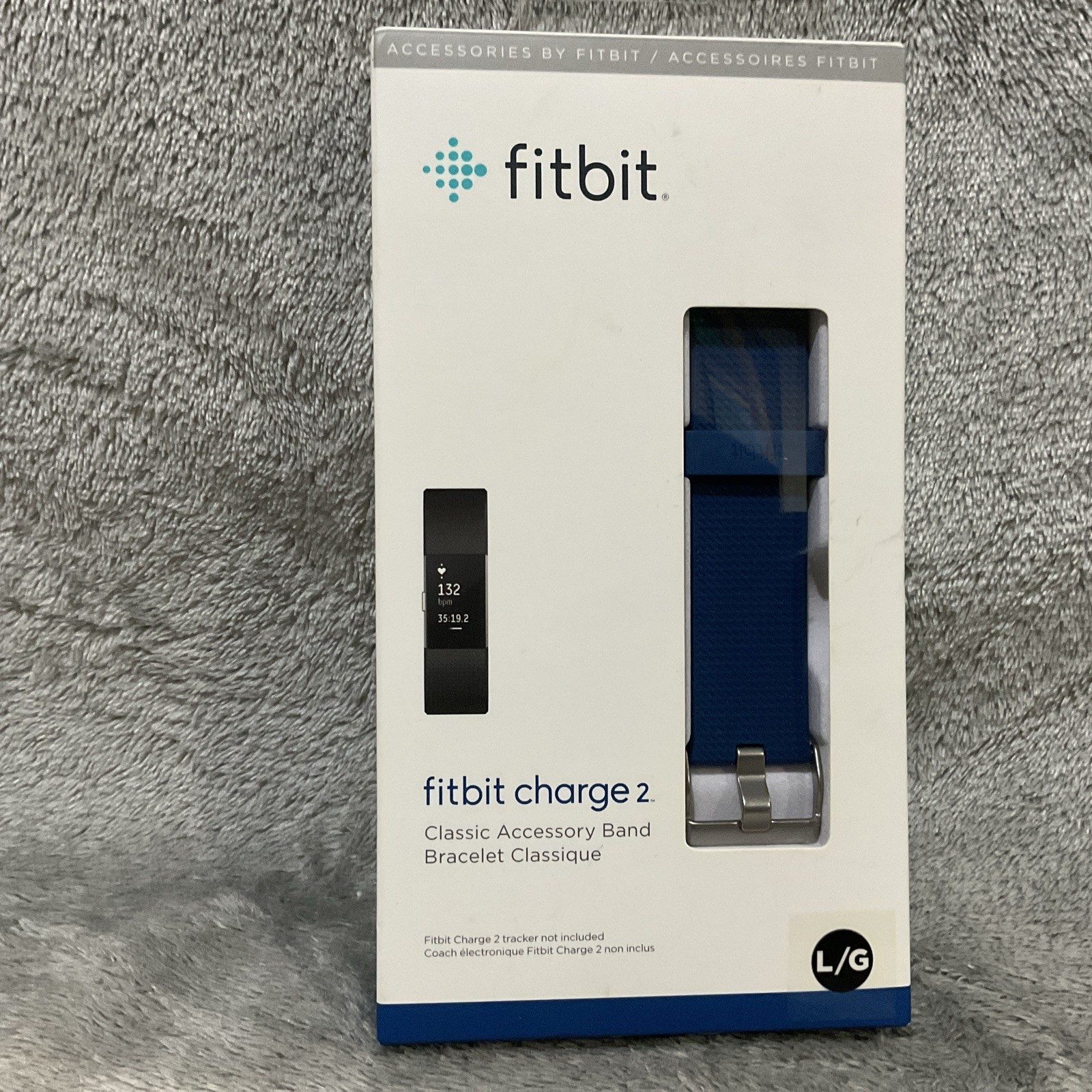 Fitbit Charge 2 Classic Accessory Band Bracelet Authentic Fitbit Blue Large New