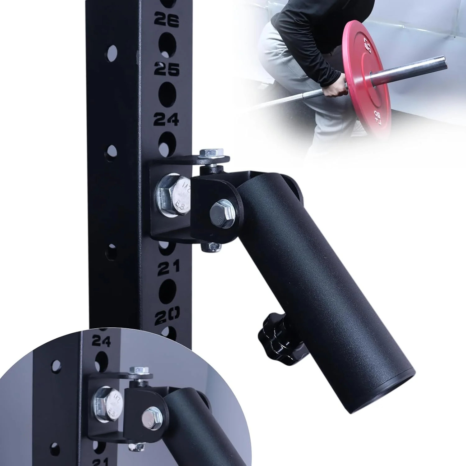 T-Bar Row landmine Attachment for Barbell 360° Swivel landmine Base Fits 1" Stan
