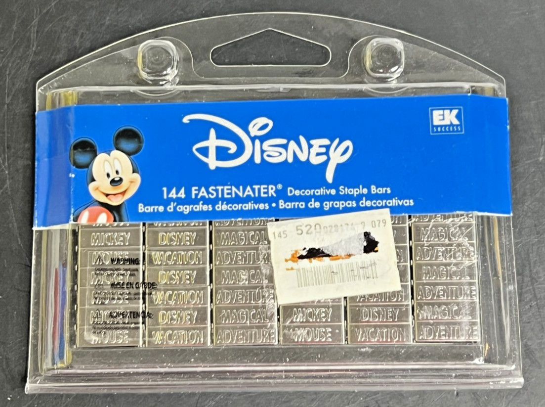 Disney Moments EK Success Fastenater 144 Decorative Staple Bars Scrapbooking NEW