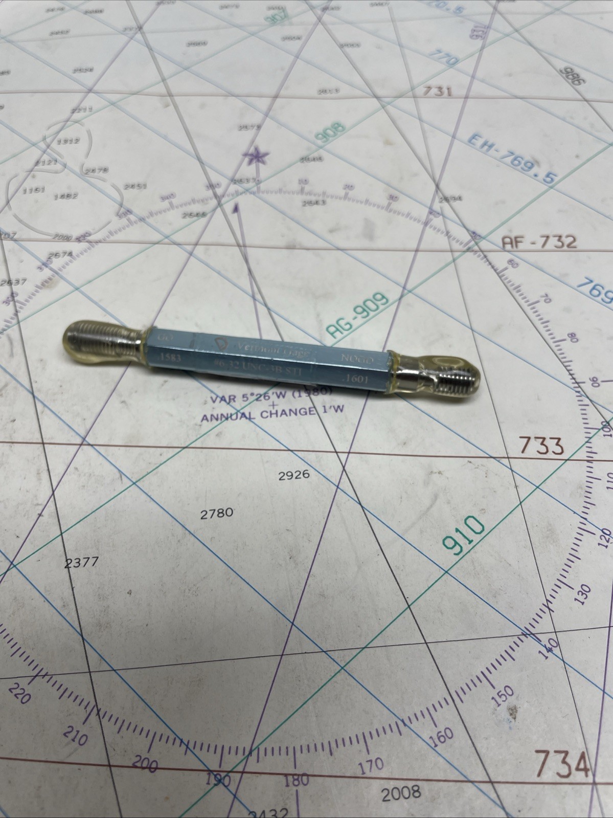 Vermont 6 32 UNC 2B STI HELICOIL THREAD PLUG GAGE #6 .138 GO NO GO .1583 & .1601
