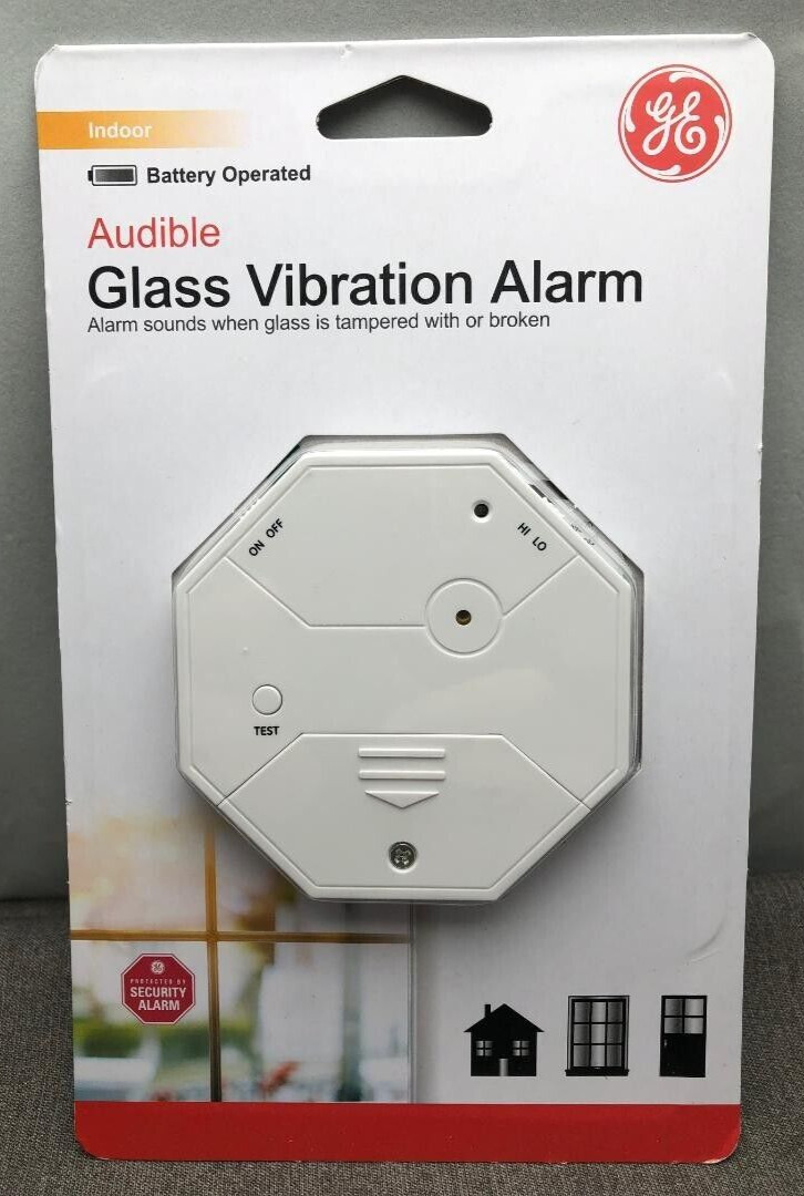 General Electric / GE Audible Glass Vibration Alarm w/ Batteries | Indoor  36021