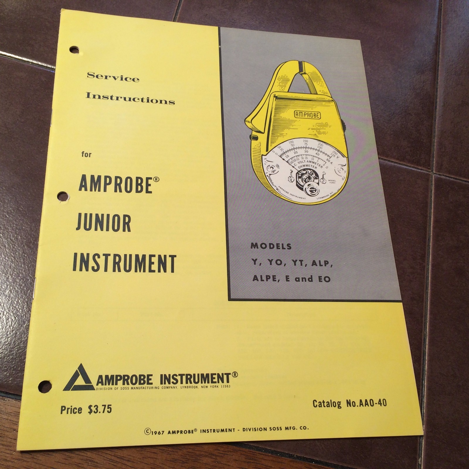 Amprobe Junior Series Service Manual