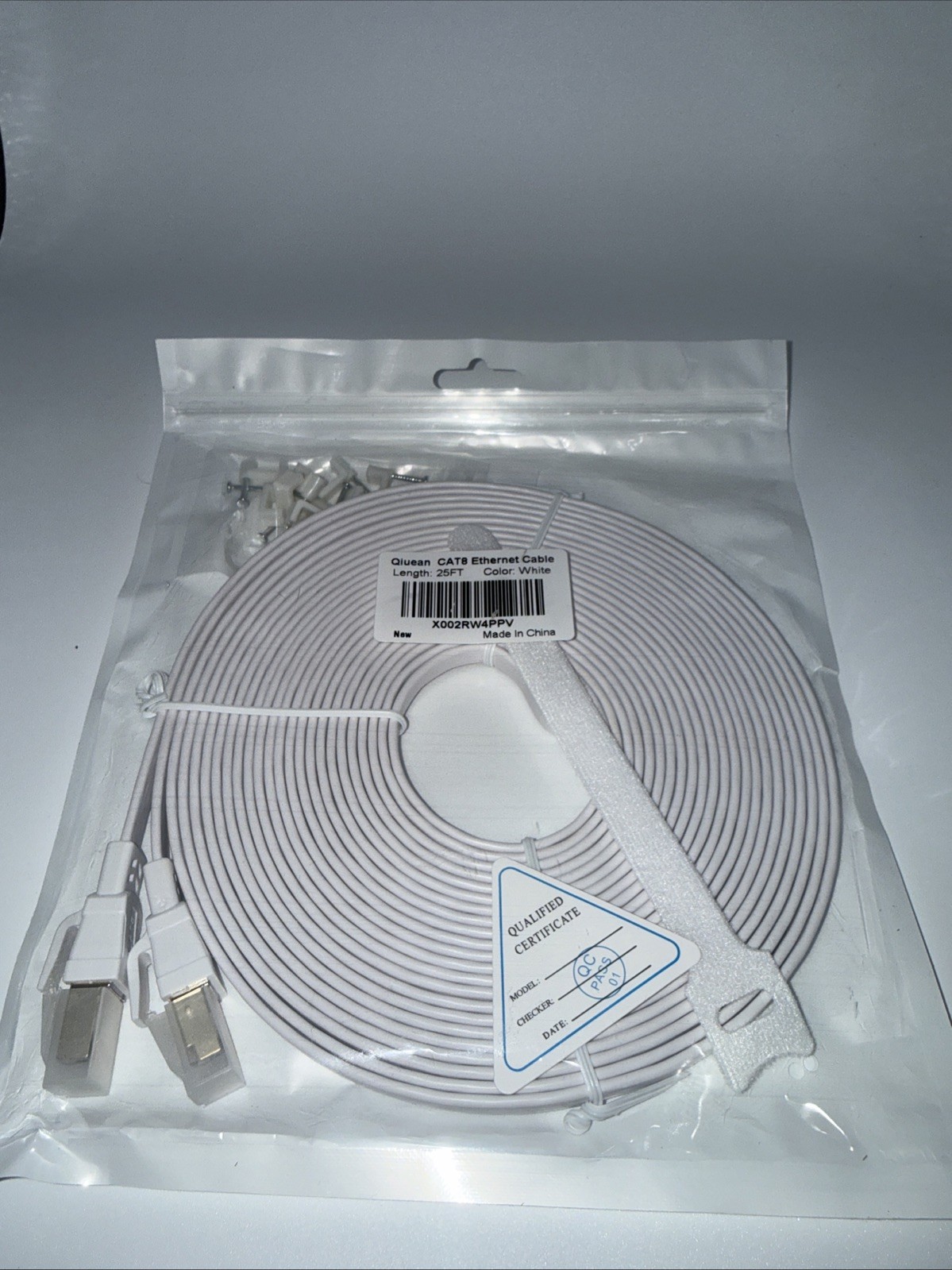 Ethernet Cable 25 FT, Cat8 High Speed Outdoor&Indoor Cat8 LAN Network Cable 40Gb