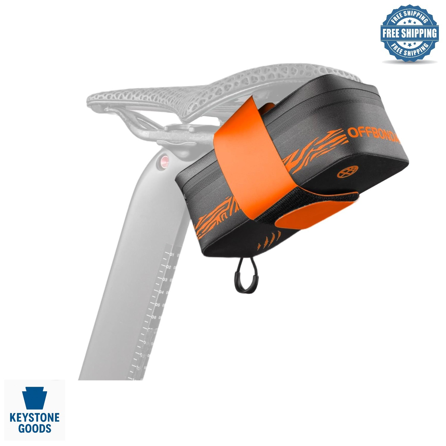 Waterproof 0.5L Bicycle Saddle Bag for Road & Mountain Cycling - Orange