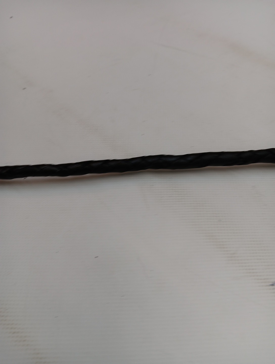 26" Black Leather Riding Crop With Wrist Strap