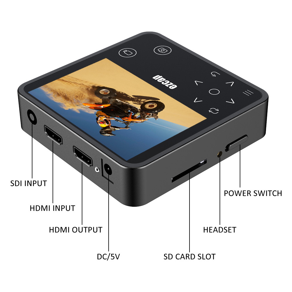 EzCAP275 SDI 1080P60 Recorder 3.5 inch screen to TV or monitor show video