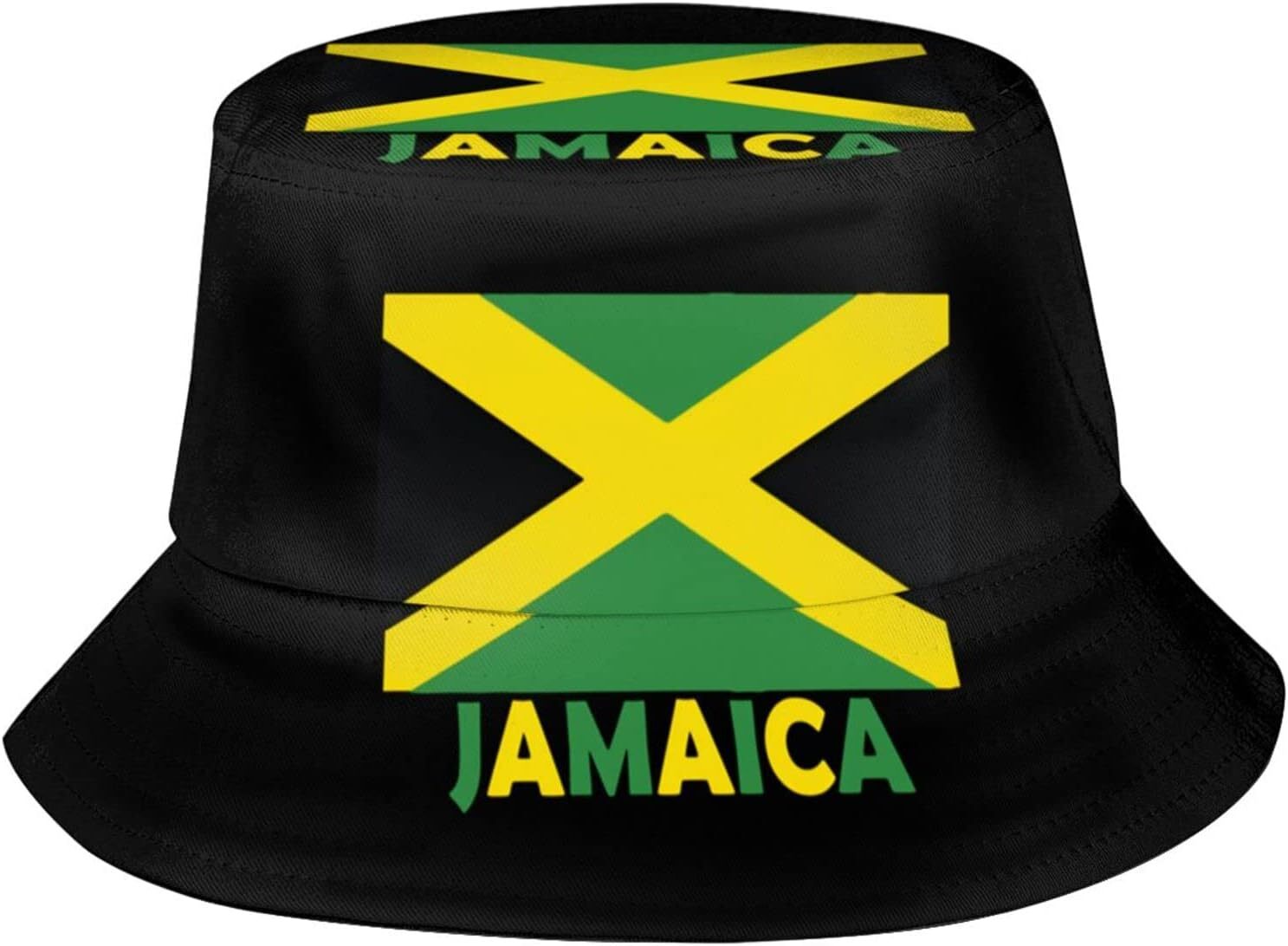 Retro Jamaican Kingdom Flag Bucket Hats Fashion Sun One Size, Jamaica Flaga9
