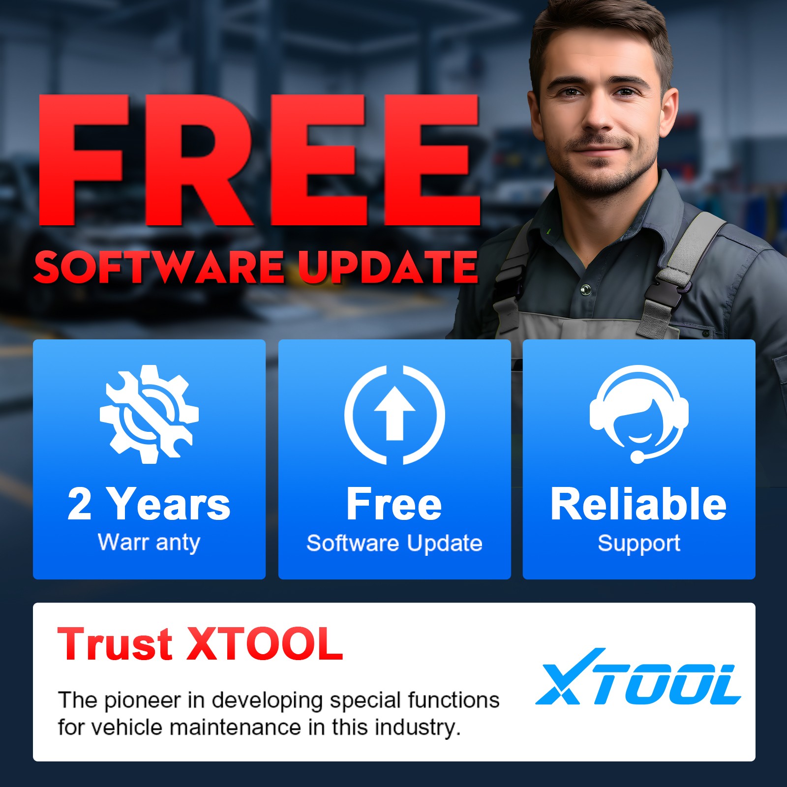 XTOOL D5 OBD2 Scanner Engine ABS SRS Transmission Diagnostic Tool Code Reader