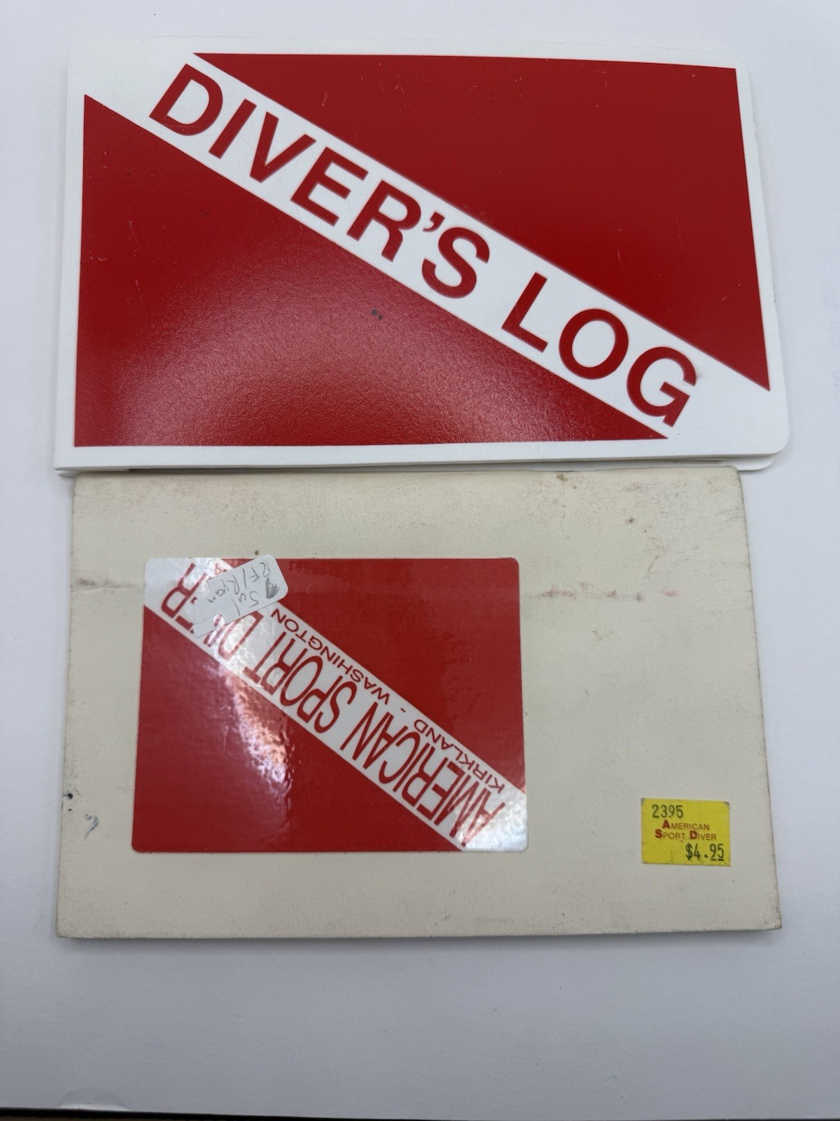 Vintage Scuba Diver's Log Book Set of 2 Used Ephemera