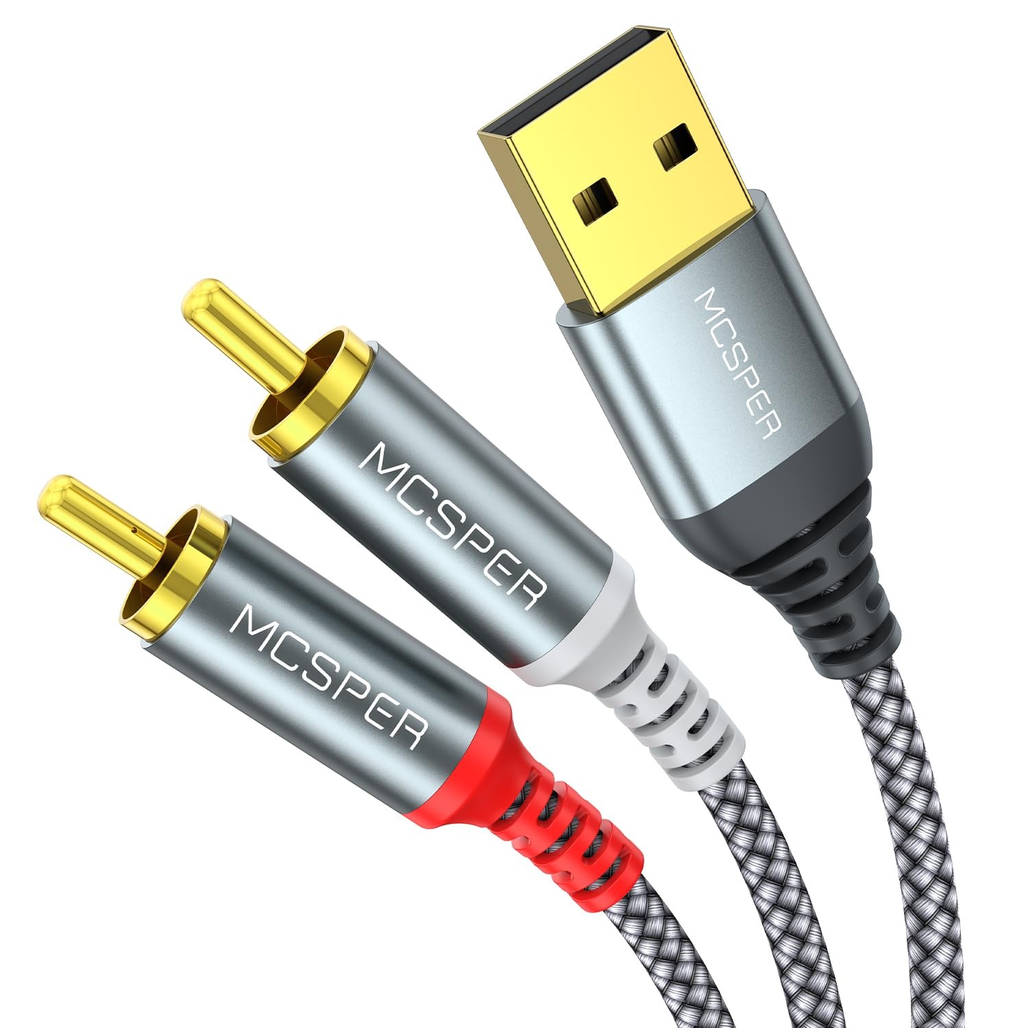 MCSPER USB to 6.6 feet, Gold (connectors), likely Black or White (insulation)