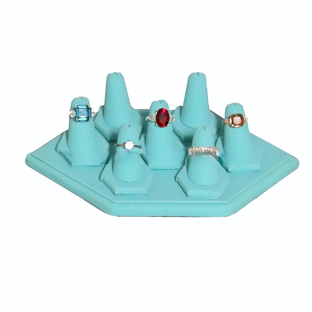 2 Steel Pink 7 Ring Mini Display Set (Fingers)
