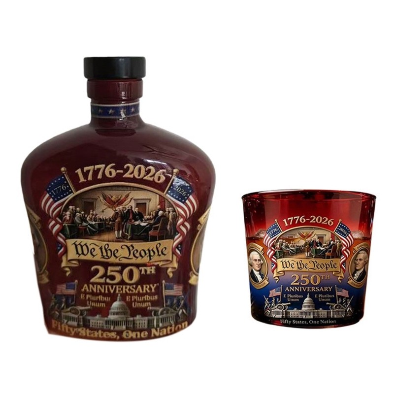 Commemorative 250 Anniversary Whiskeys Bottle for Liquor Scotches Bourbon Wine