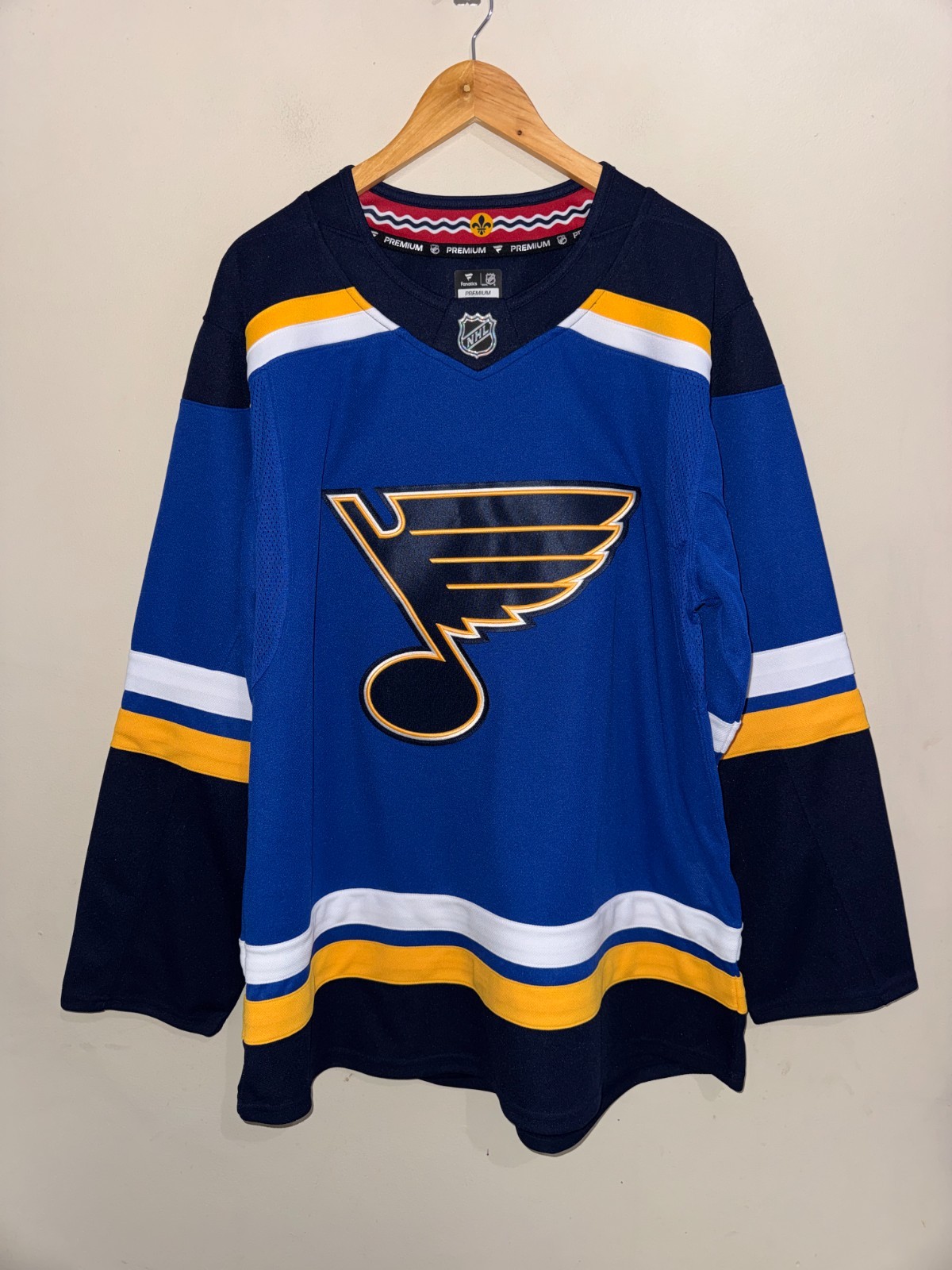 Fanatics Premium St. Louis Blues Home NHL Hockey Jersey Authentic Men 56 2XL NEW