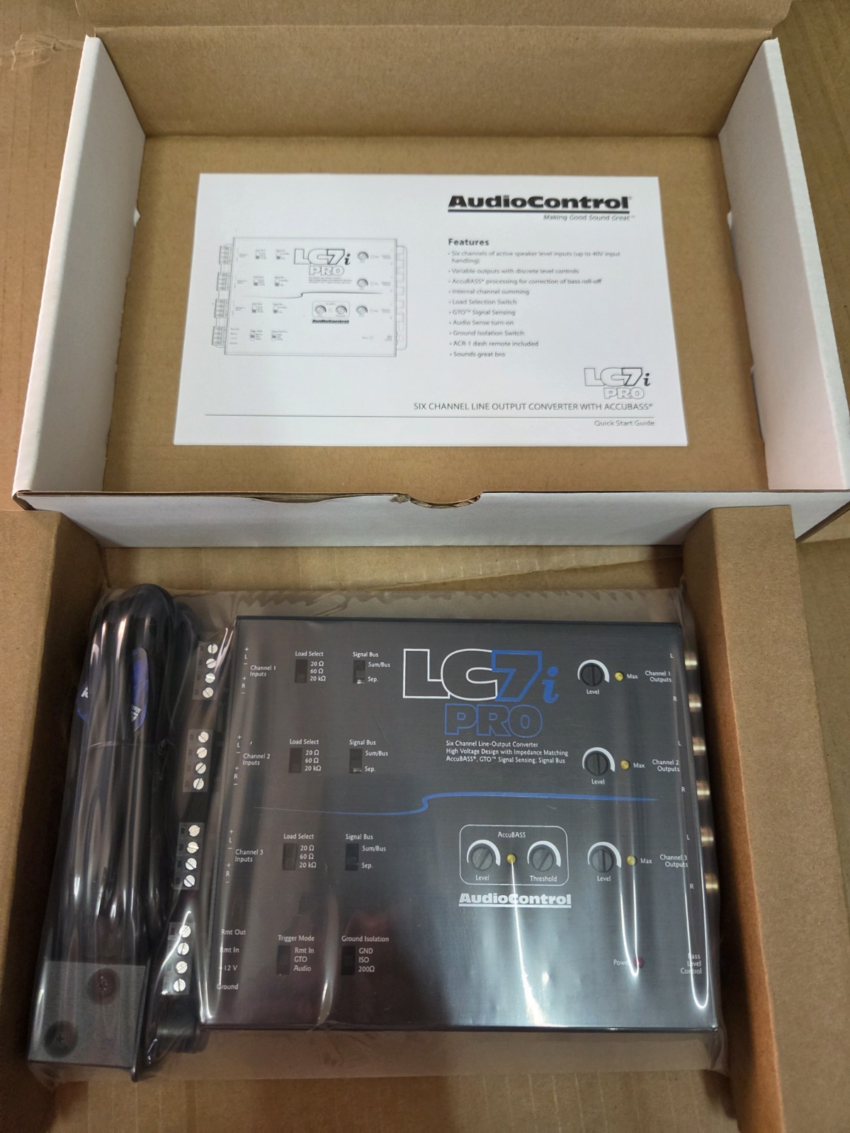AudioControl LC7i PRO 6-Channel Line Output Converter Line Driver w ACR-1 Remote