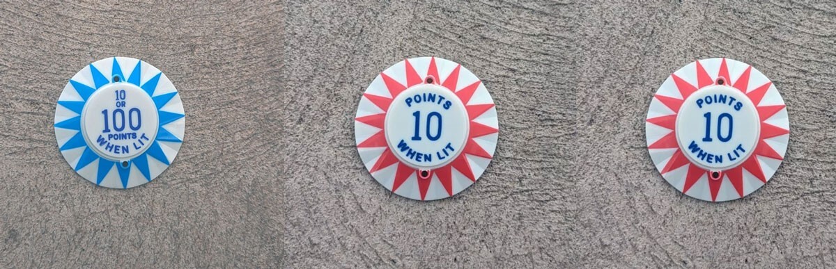 Williams Lady Luck  Pinball Machine POP BUMPER CAP SET