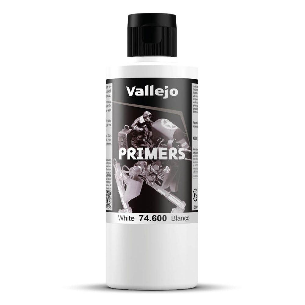 Vallejo - Surface Primer Color | White Acrylic Primer 200 ml (6.76 fl.oz.) | ...