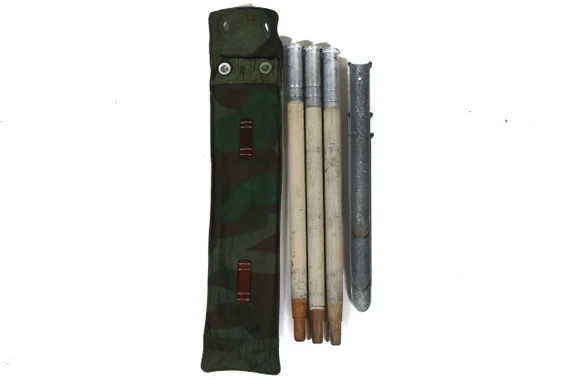 WW2 Swiss Military Tent Poles Stakes With Case Splinter Camo Pouch Aluminum Pegs