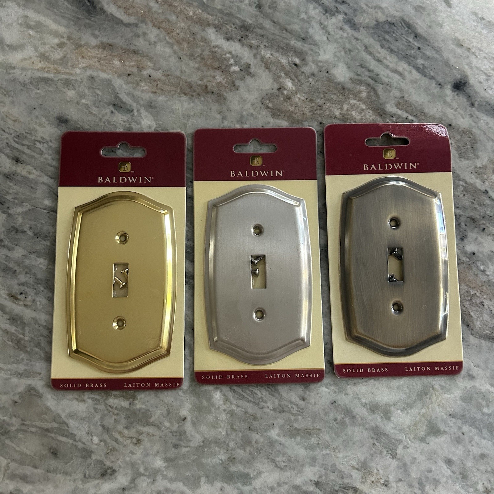 New Baldwin Solid Brass Switch Plates