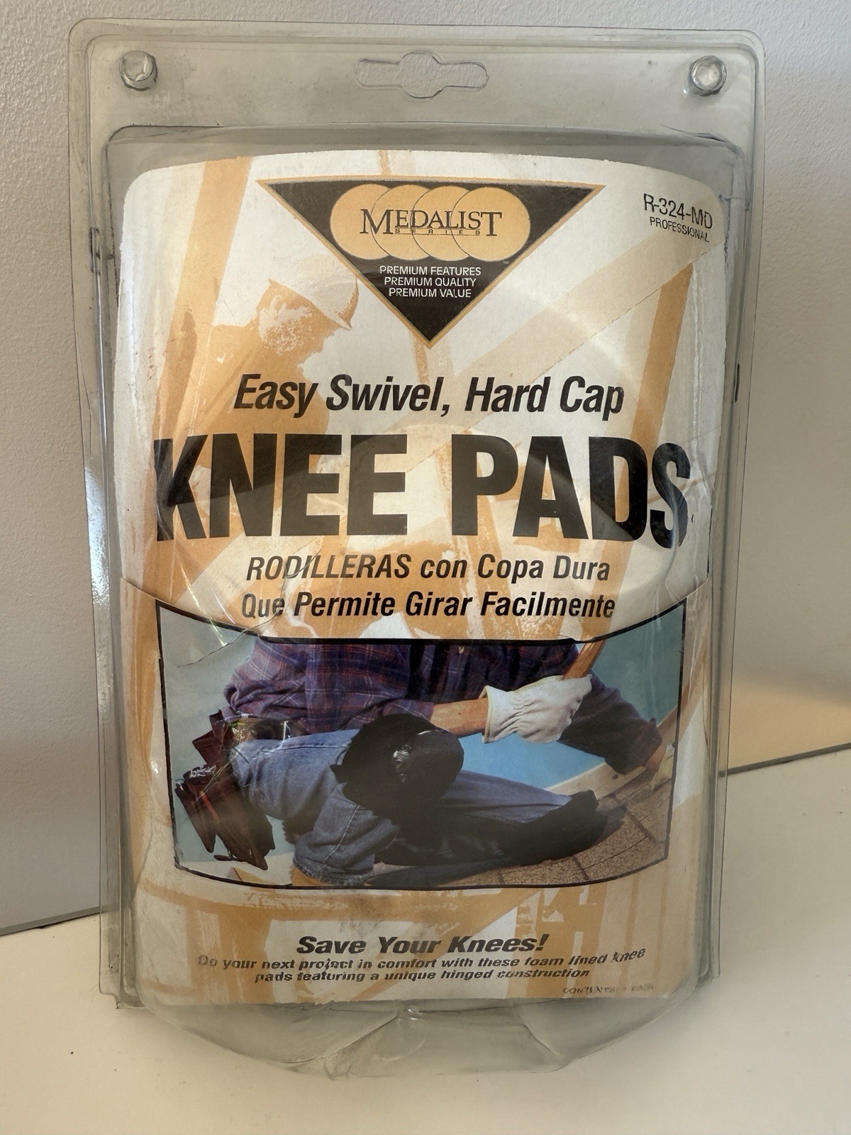 Vintage 1996 Medalist Easy Swivel Hard Cap Knee Pads R-324-MD NOS Made In Mexico