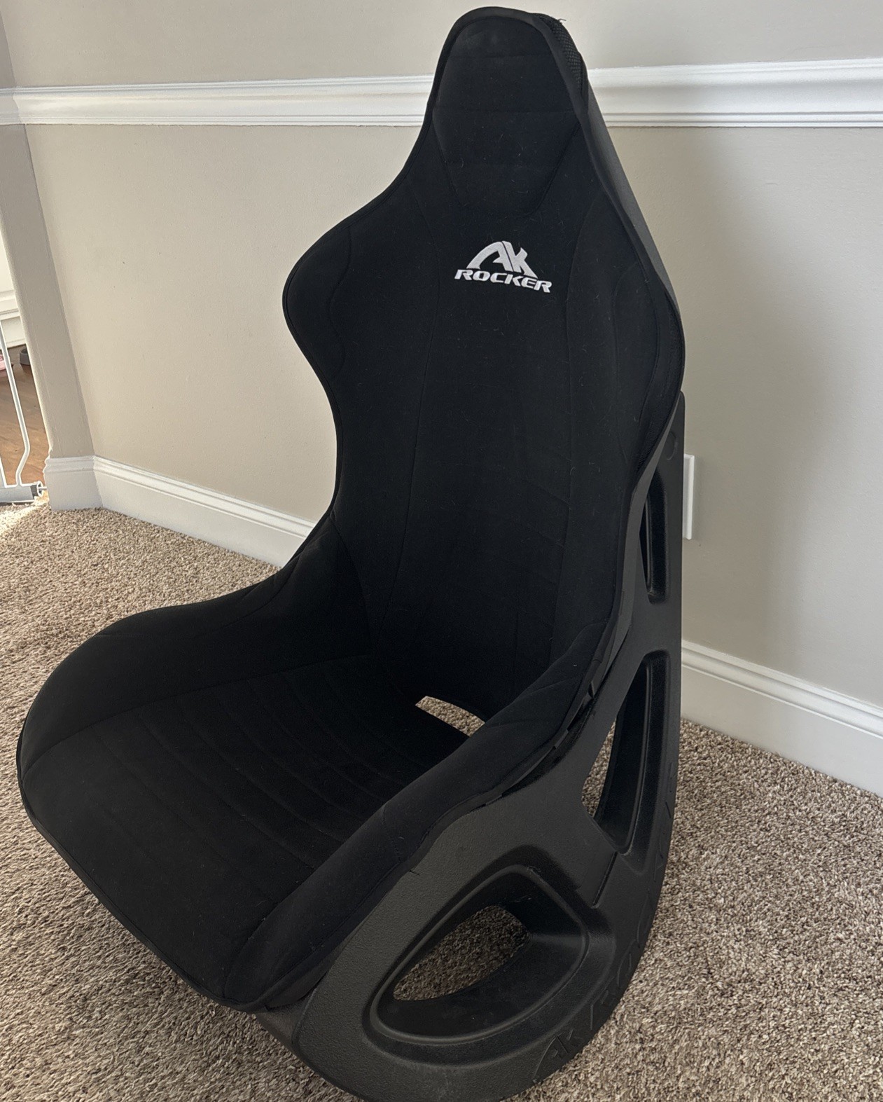 Vintage Retired Black Plastic AK Rocker 100 Gaming Chair