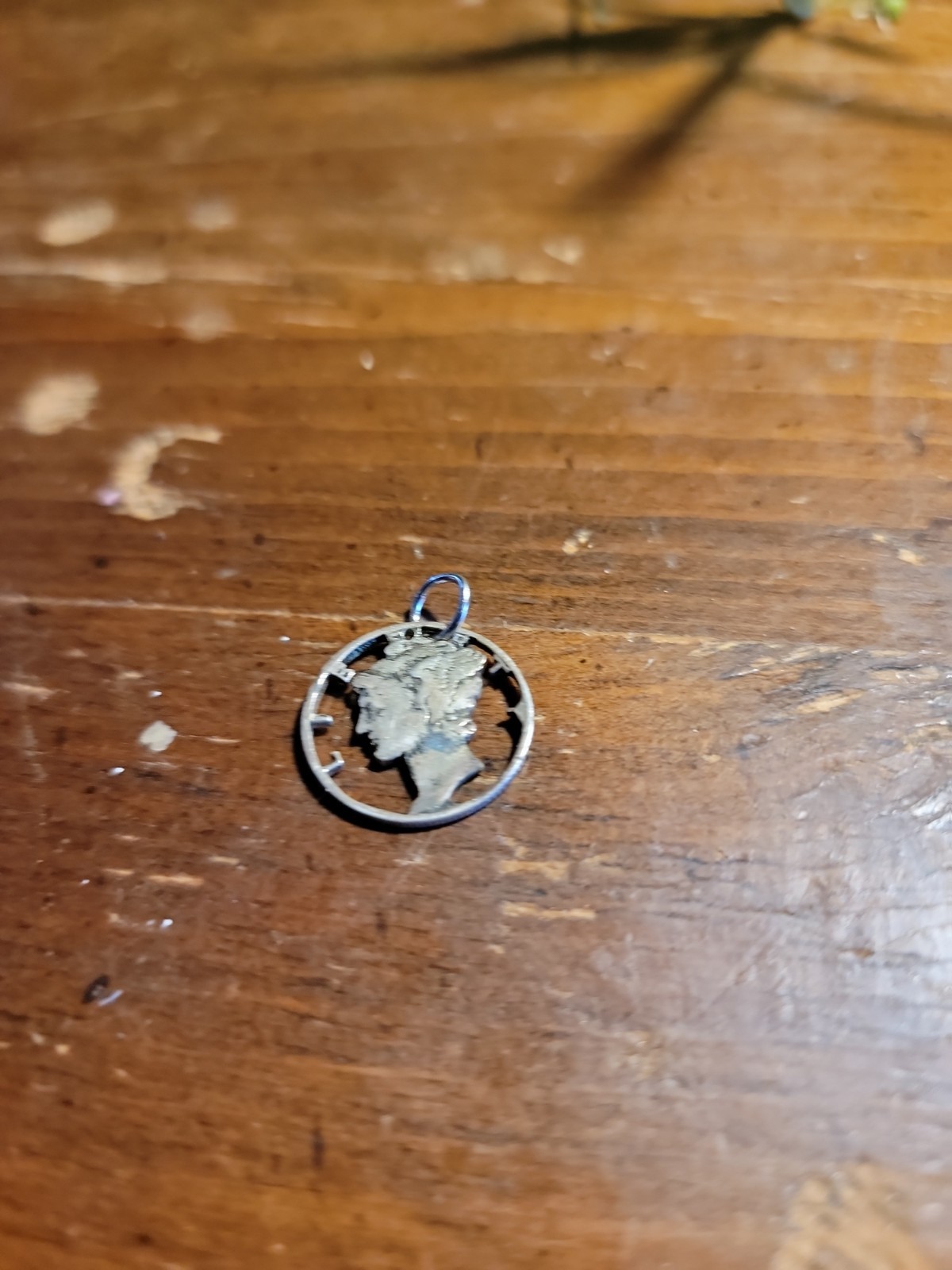 Mercury Dime Cut Out Pendant ~ LIBERTY ~ VINTAGE