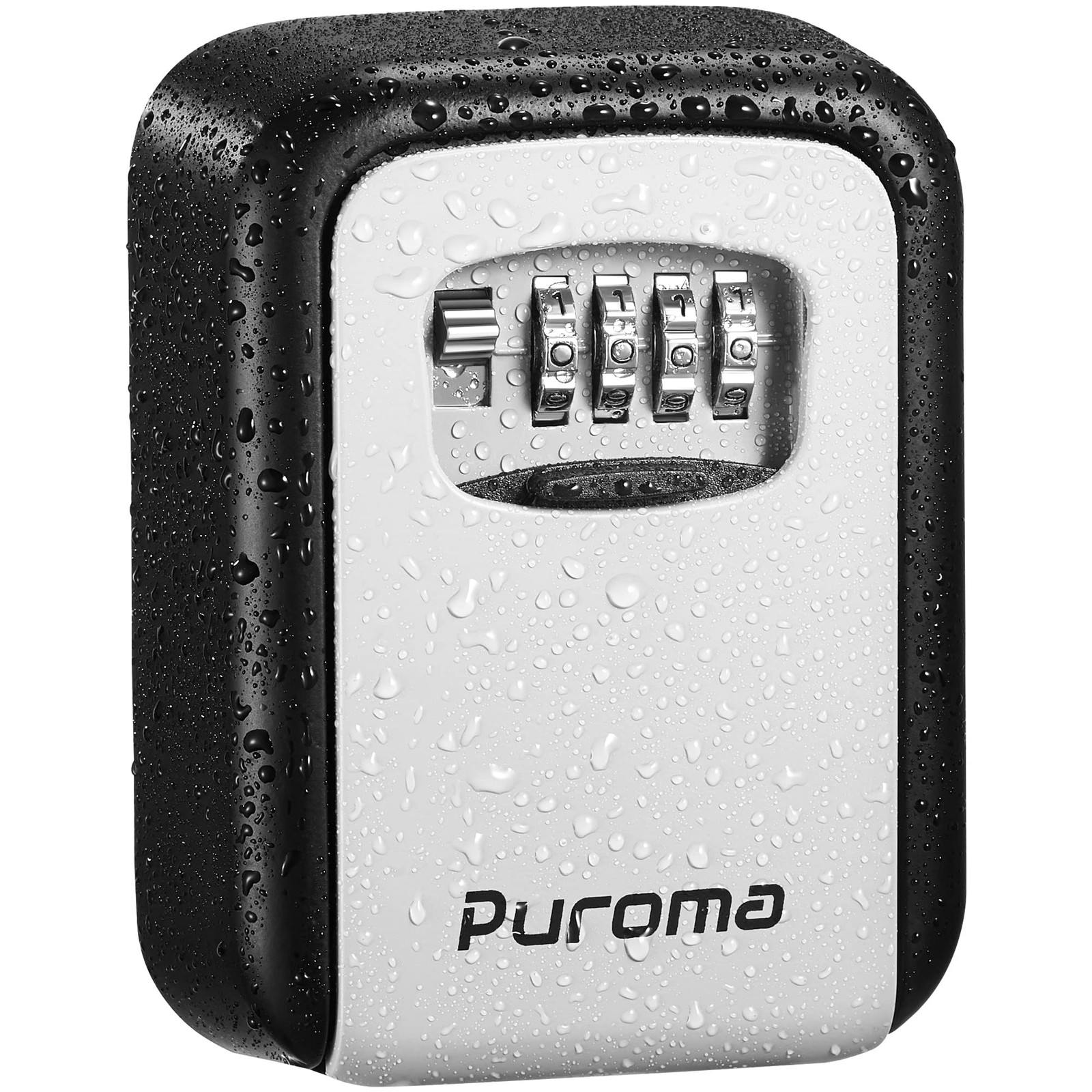 Security Key Lock Box, 4-Digit Combination Waterproof Key Storage Lockbox Wal...