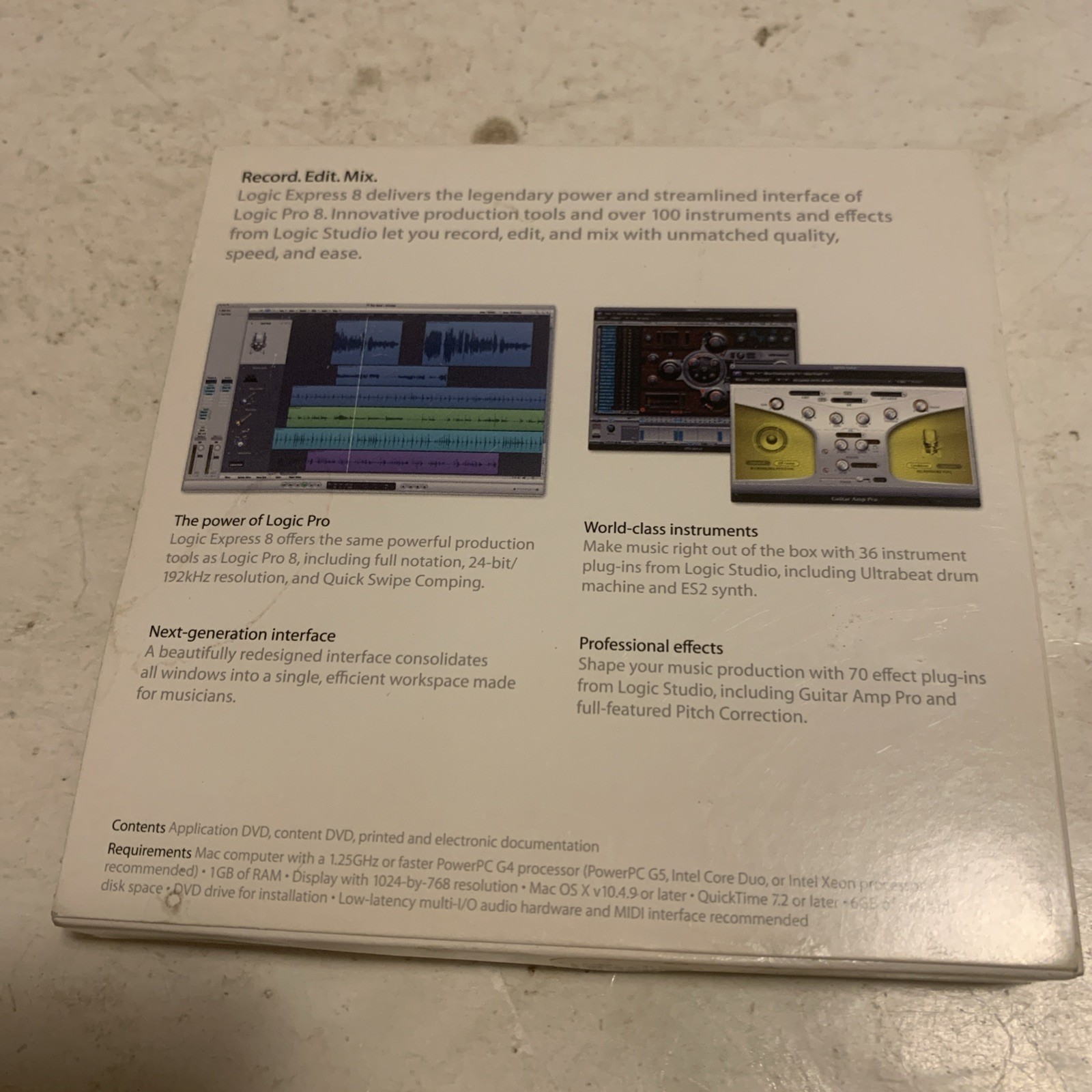 Apple Logic Express 8: Music Editing/Composing for Intel-based (Mac) retail key