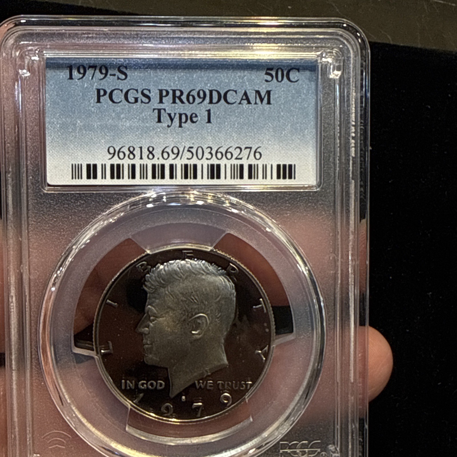 PR69 DCAM 1979-S Type 1 Kennedy Half Dollar PCGS Blue Lbl