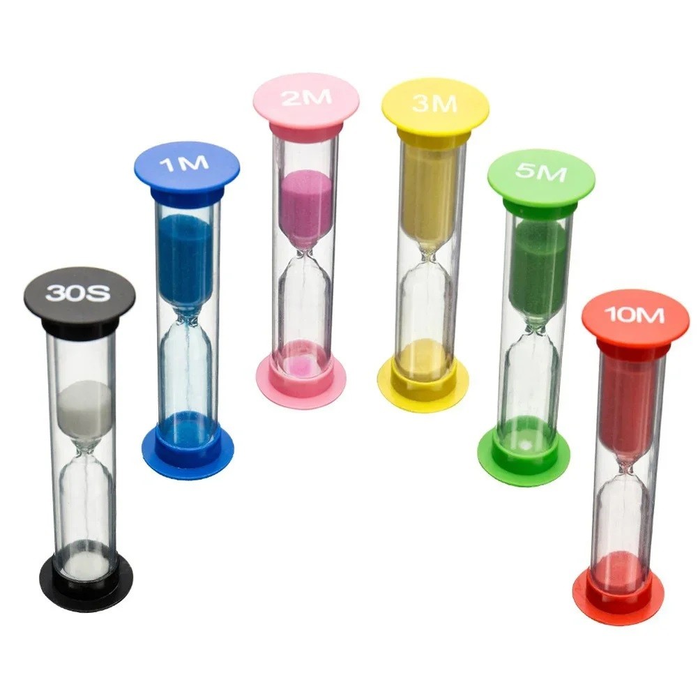 1x Sand Timer Hourglass Board Games Tea Cooking Glass 30 sec 1/2/3/5/10 minute
