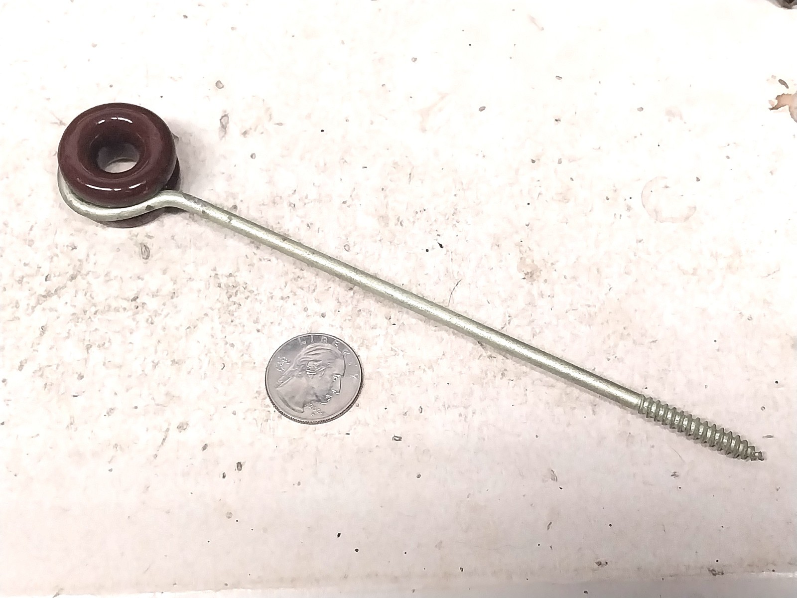 New Unused Long Ceramic Screw In Insulator / Old Vintage Ham Radio Tube Antenna