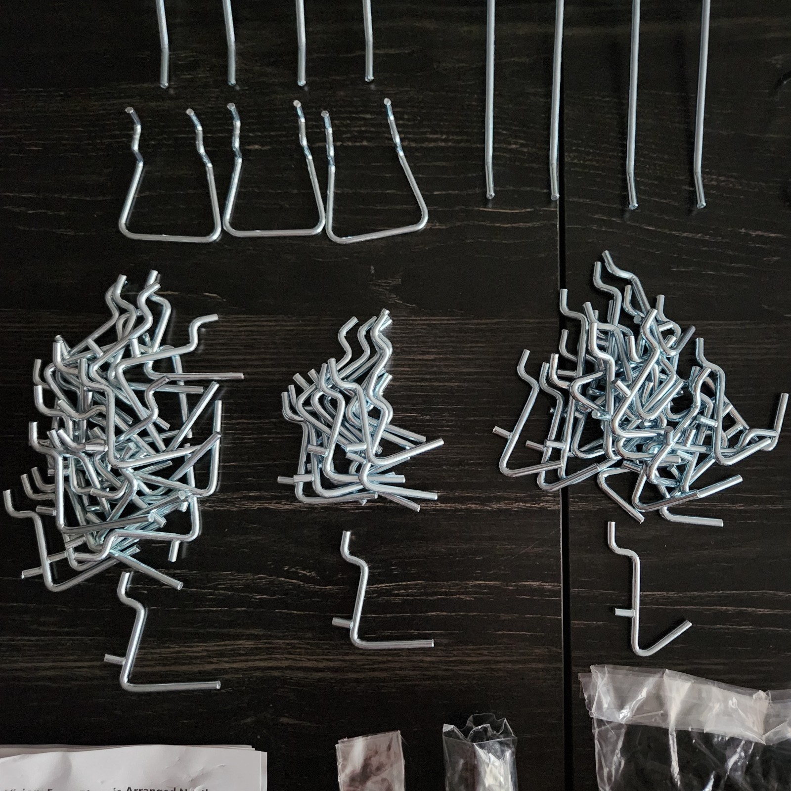 Falpro Pegboard Hooks Assorted 167 Pieces For 1/4" & 1/8" Pegboard Tool Silver
