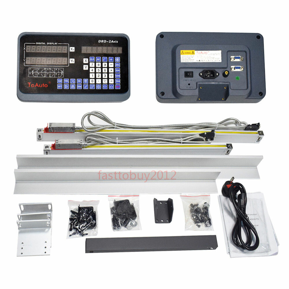 2Axis DRO Digital Readout Display +2pcs Linear Scale Encoder Customized Kit