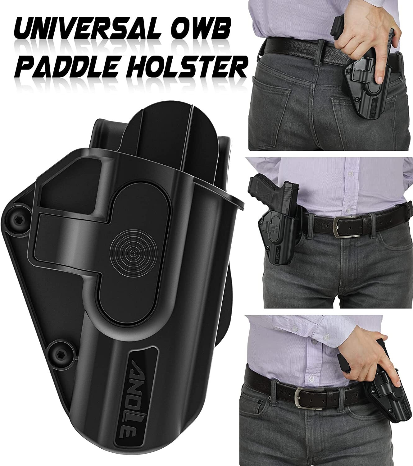 ANOLE Level 2 OWB Paddle Holster Fits Ruger Max 9 Springfield hellcat Multi Guns