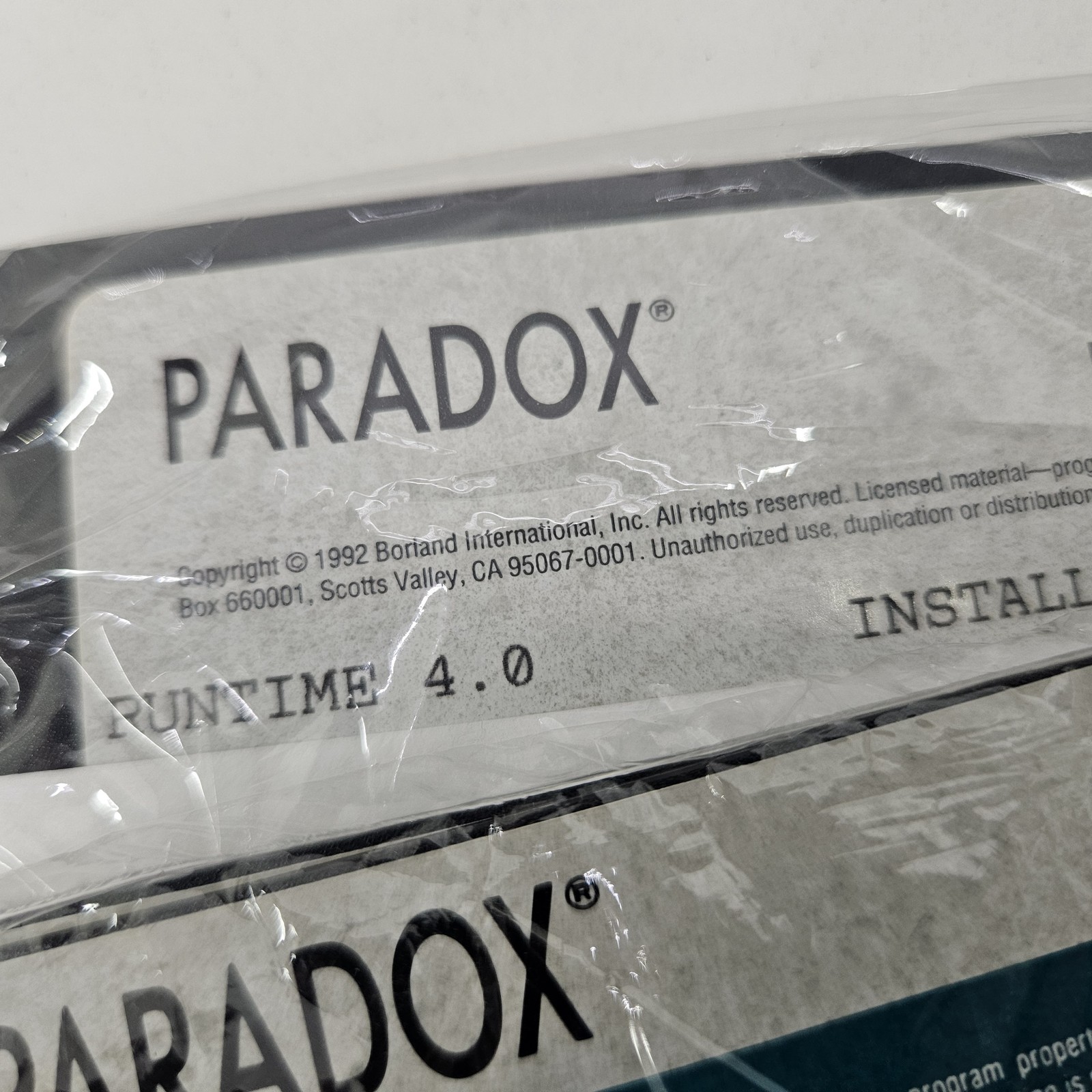 Borland Paradox Runtime 4.0 Database Software & Engine Install Disk Floppy NEW