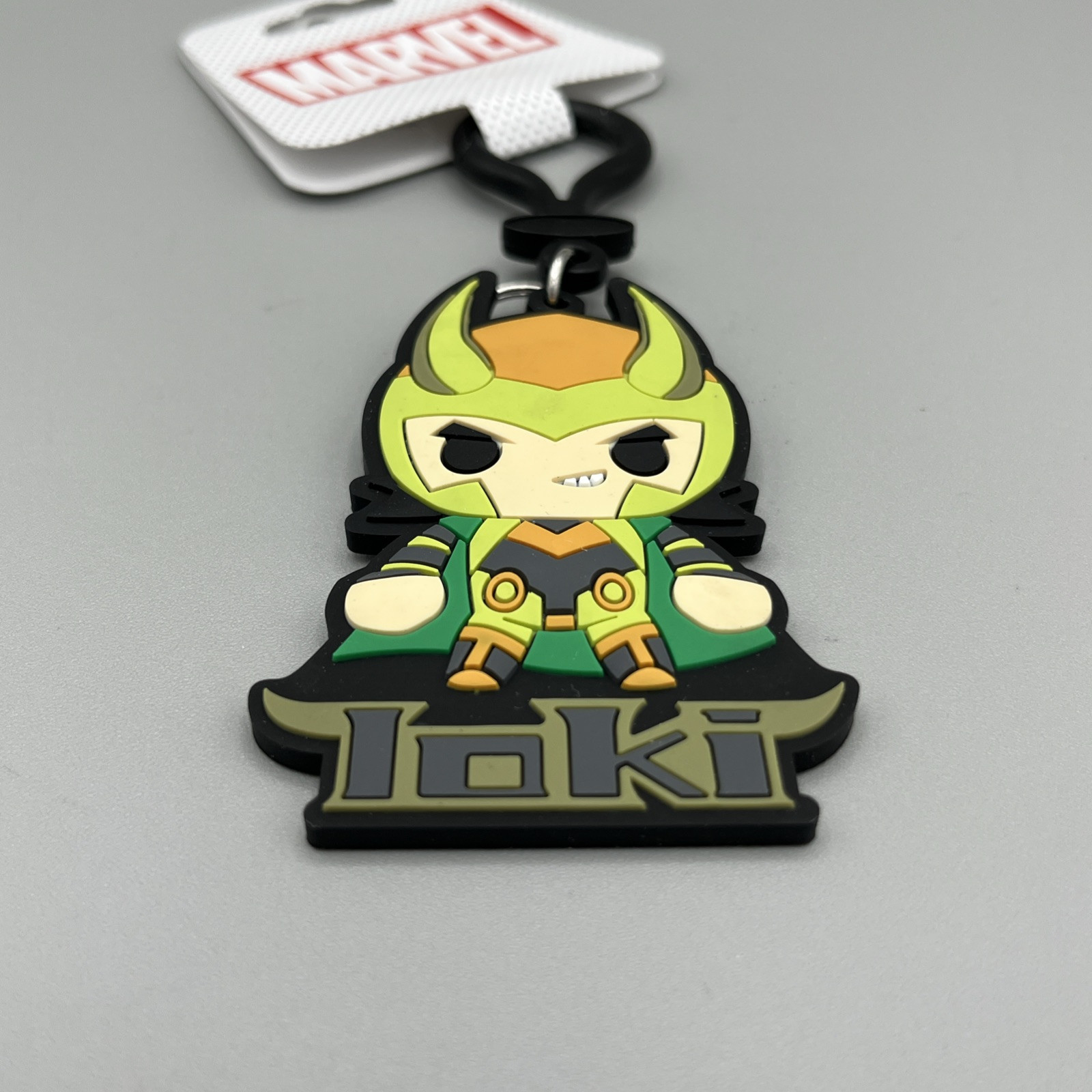 Marvel Loki Rubber Bag Clip Keychain - Chibi Style - Official Licensed