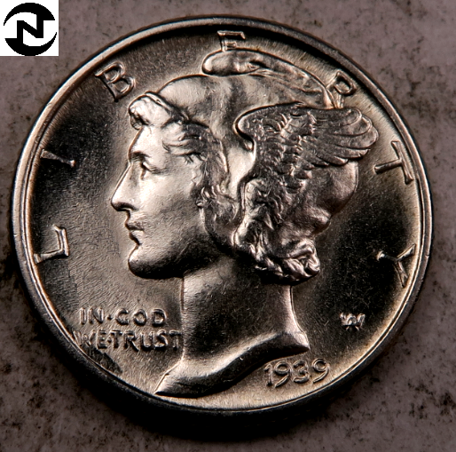 1939-D Mercury Dime ~ Gem BU ~ 90% Silver ~ 1 Coin