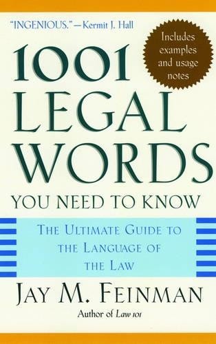 Jay M. Feinman 1001 Legal Words You Need to Know (Paperback) (UK IMPORT)