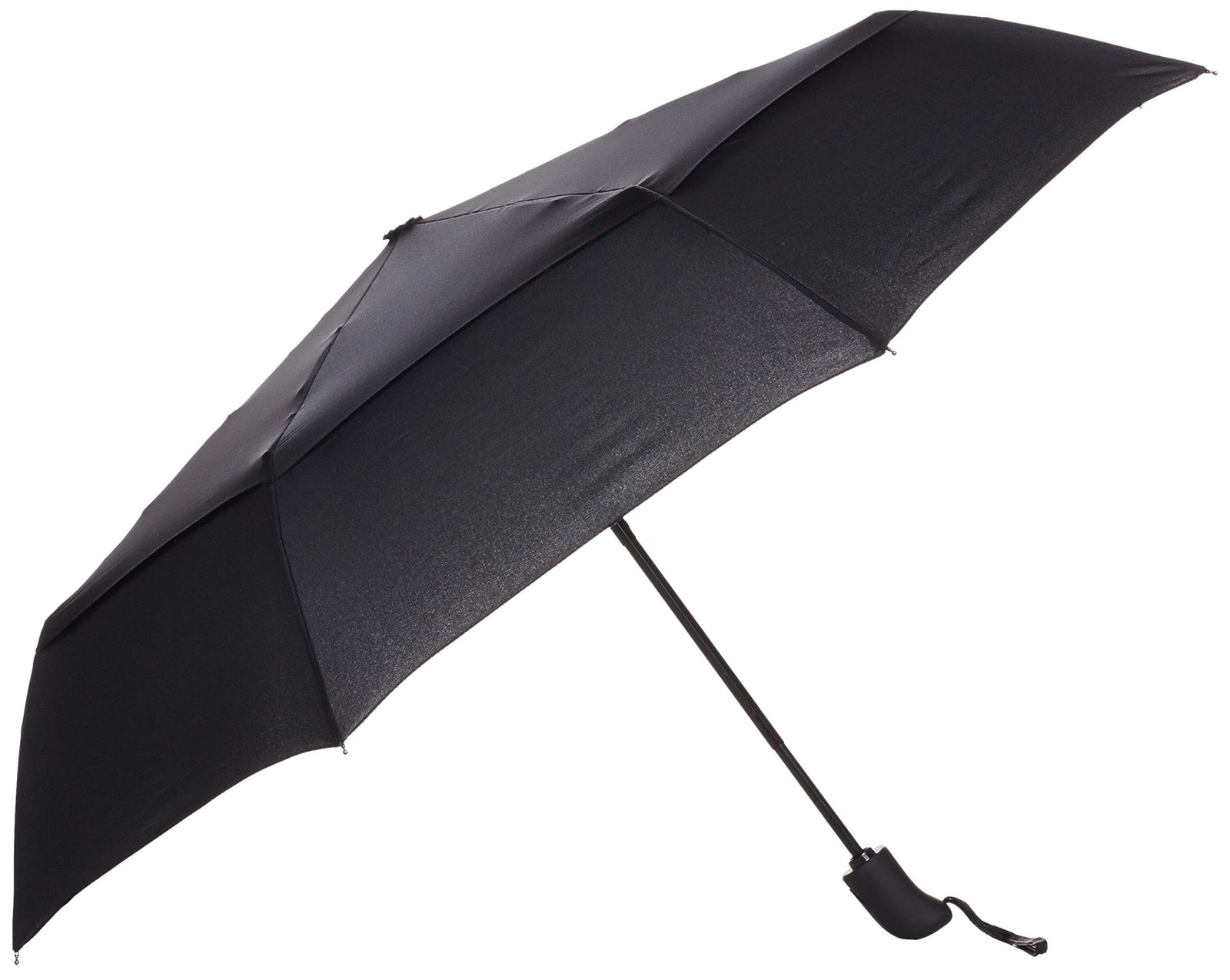 Amazon Basics Round Travel Umbrella with Auto Open/Close One Size, Black