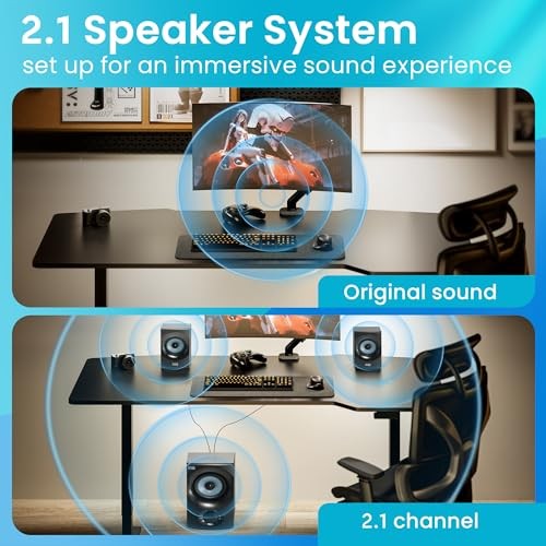 Bluetooth 2.1 Speaker System 2.1-Channel Home Theater Speaker System, Grey